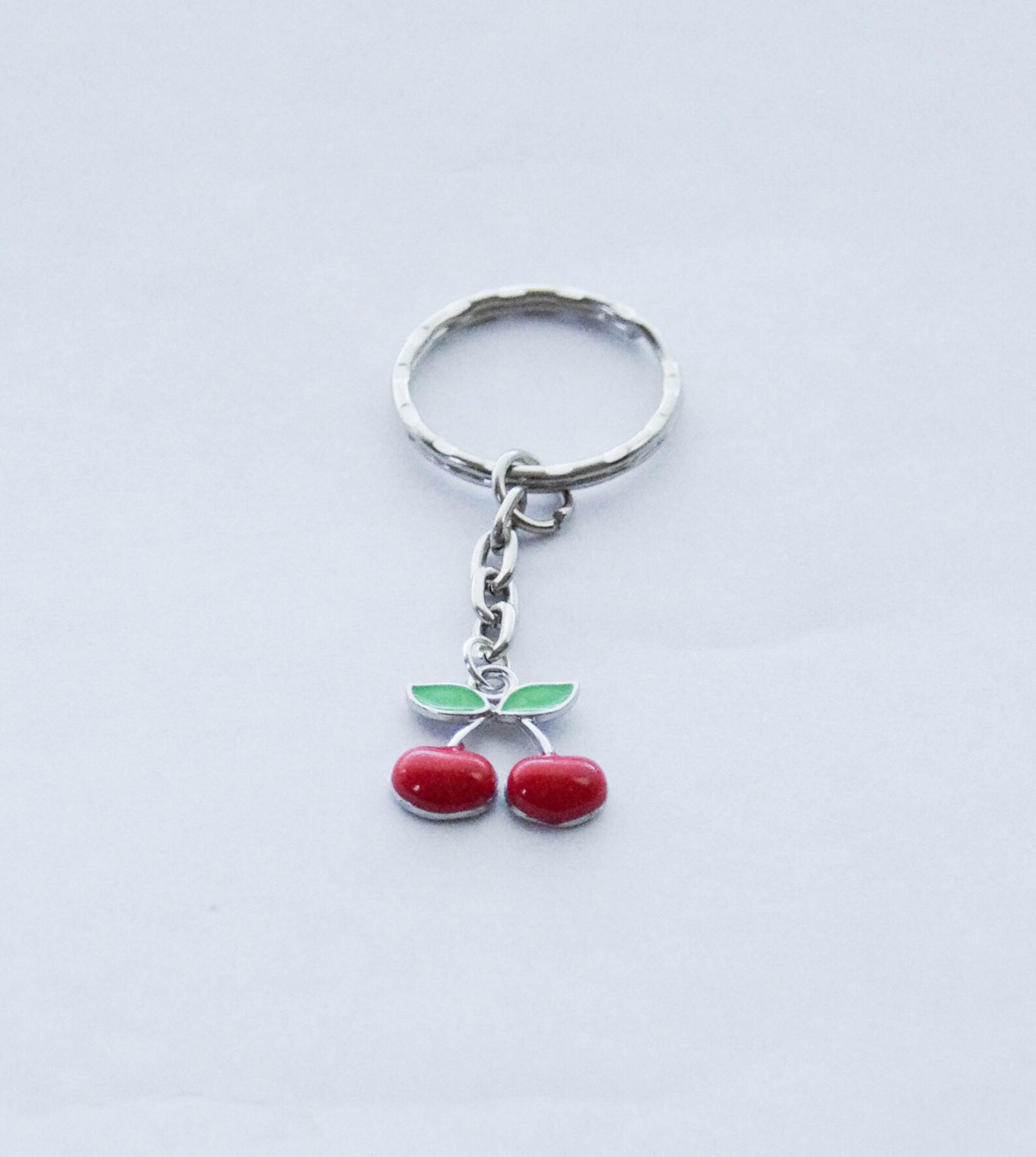 Cherry Keychain Cherries Silver Cherry Key Ring Cherry Etsy