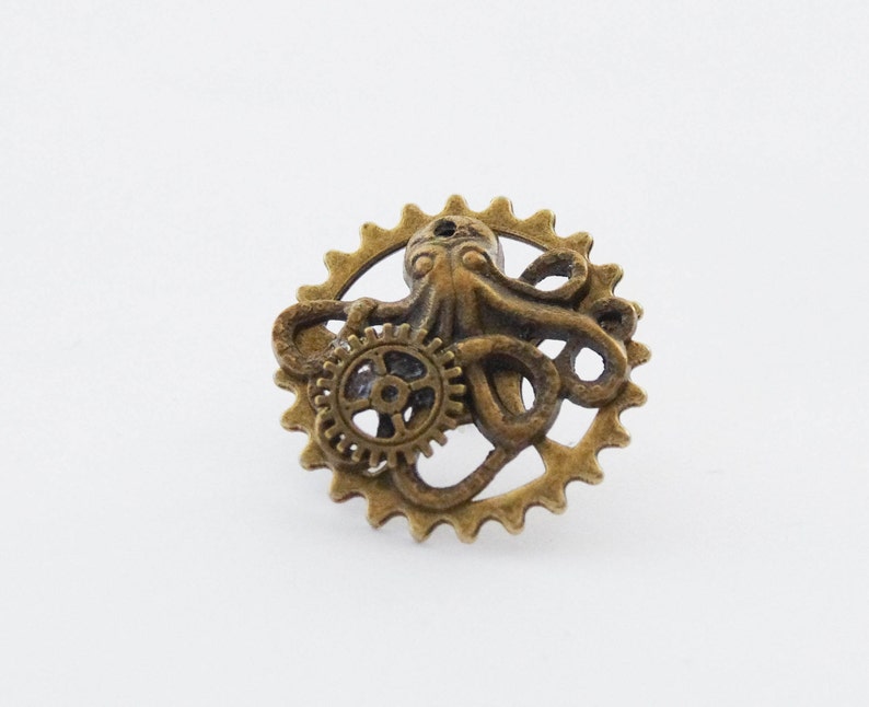 Steampunk Tie Pin Octopus Tie Tack Octopus Tie Pin Nautical Tie Pin Gifts for Men Steampunk Octopus Tie Clip Steampunk Octopus Pin