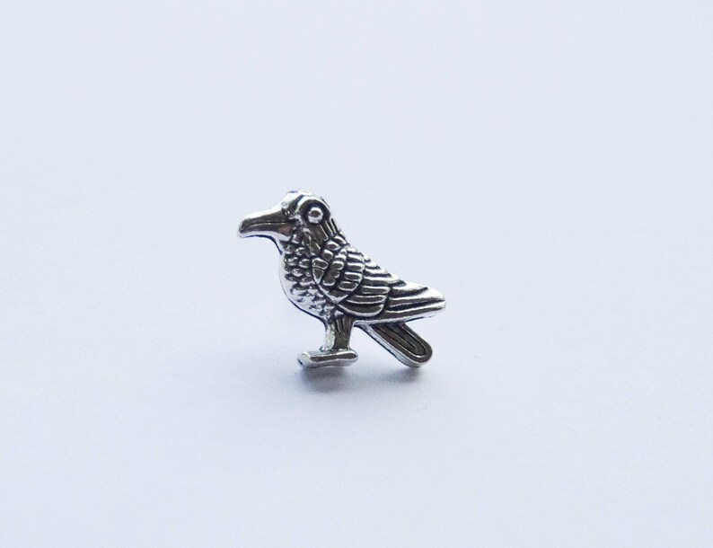 Nevermore Pin Silver Raven Pin Gothic Tie Clip Bird Pin Etsy - 50