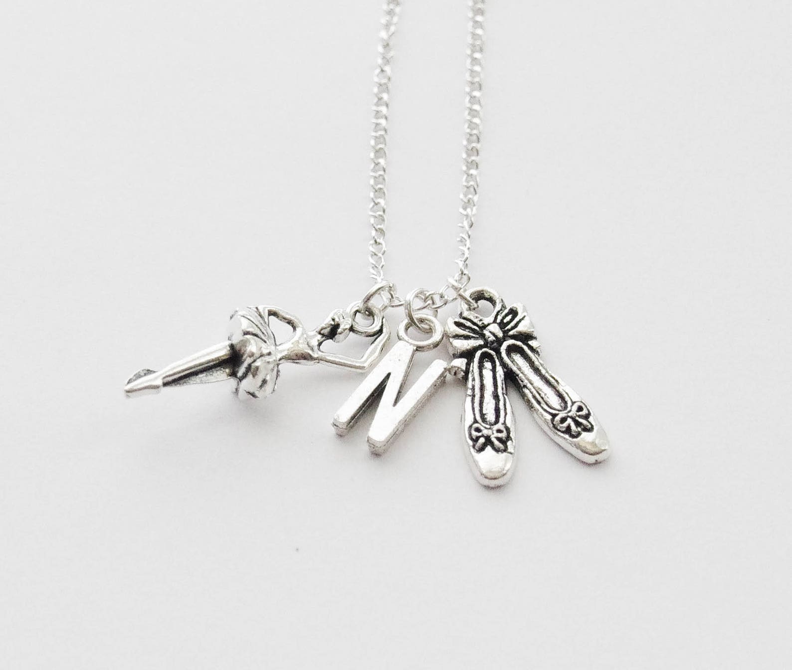 ballet necklace, ballerina necklace, dance necklace, ballerina gift, dancer necklace, recital gift, dancer gift