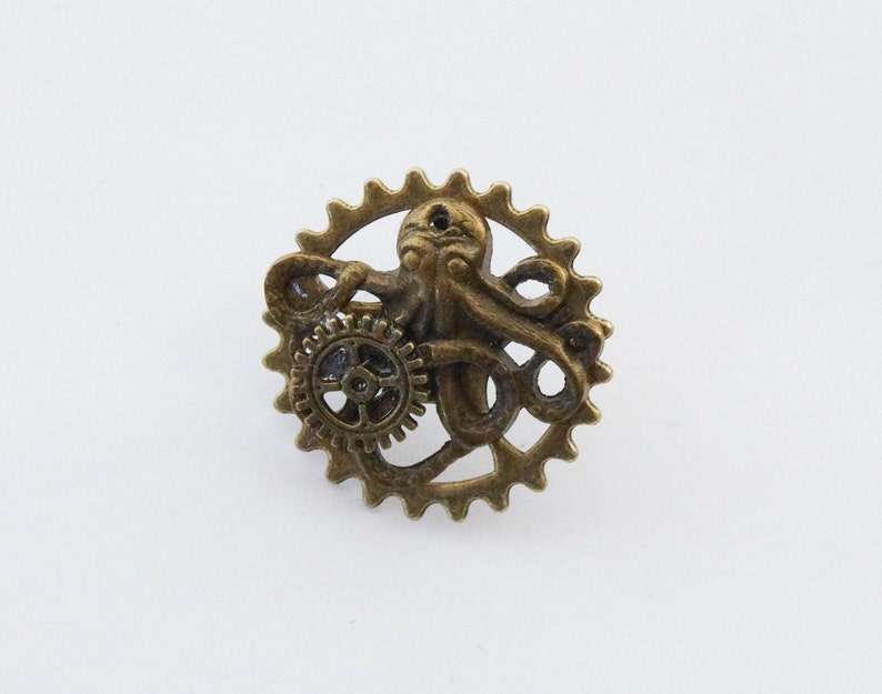 Steampunk Tie Pin Octopus Tie Tack Octopus Tie Pin Nautical Tie Pin Gifts for Men Steampunk Octopus Tie Clip Steampunk Octopus Pin