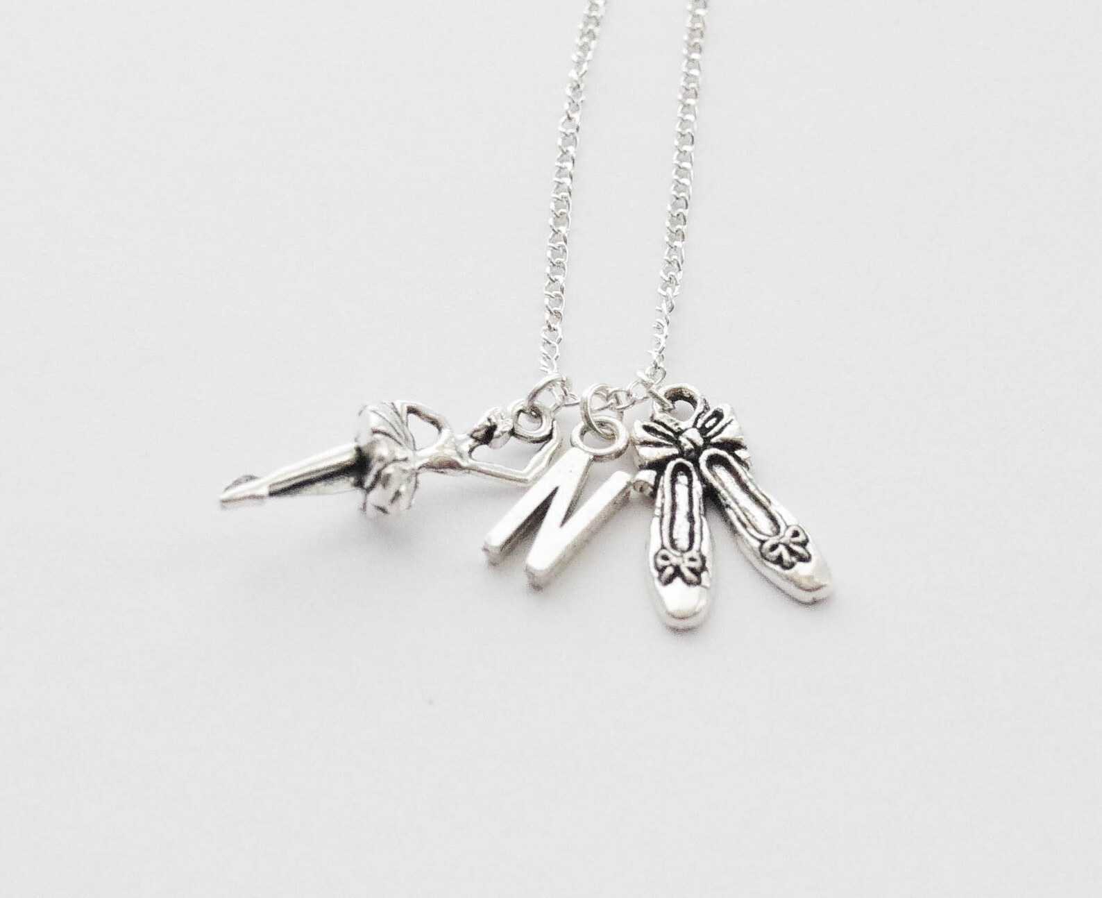 ballet necklace, ballerina necklace, dance necklace, ballerina gift, dancer necklace, recital gift, dancer gift