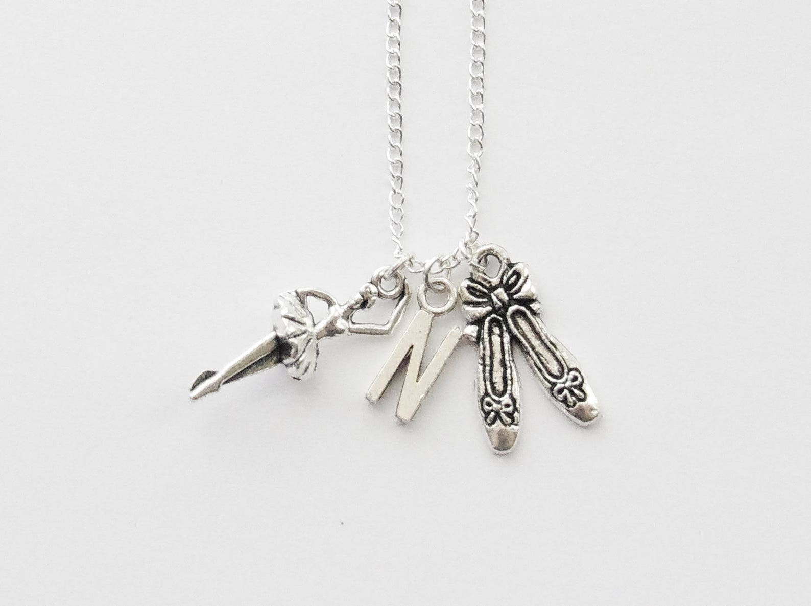 ballet necklace, ballerina necklace, dance necklace, ballerina gift, dancer necklace, recital gift, dancer gift