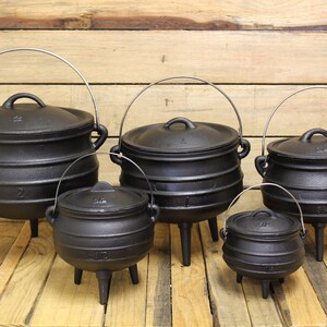 Cast Iron Cauldrons Garden Planter Rustic Country Decor Campfire cooking