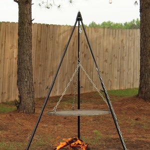 Grill with Chain Hanging Grill or Heavy Duty Tripod