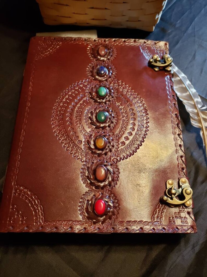 Large Leather Book of Shadows Journal Notebook Sketchbook Etsy