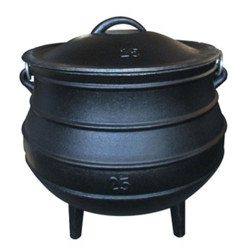 HUGE Cast Iron Potjie Cauldron 18.75 Gallon Size 25 FREE Etsy