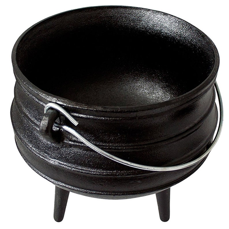 Cast Iron Cauldron Potjie Pot Kettle Size 6 Outdoor Cooking Etsy
