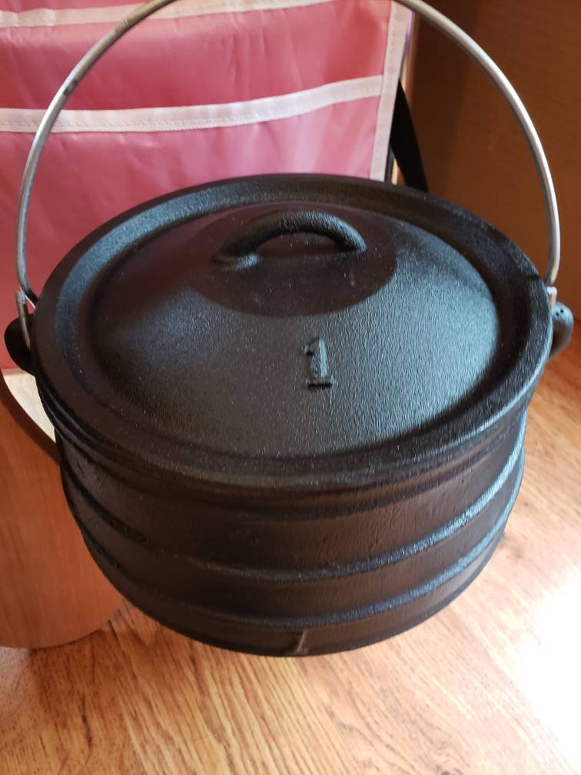 Cast Iron Cauldron Potjie Pot Large Cast Iron Kettles Camping Etsy