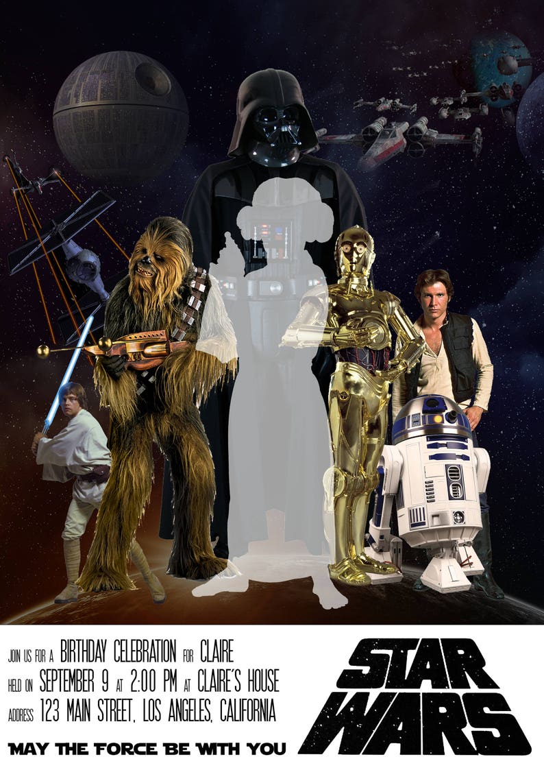 Custom Star Wars Invite Etsy