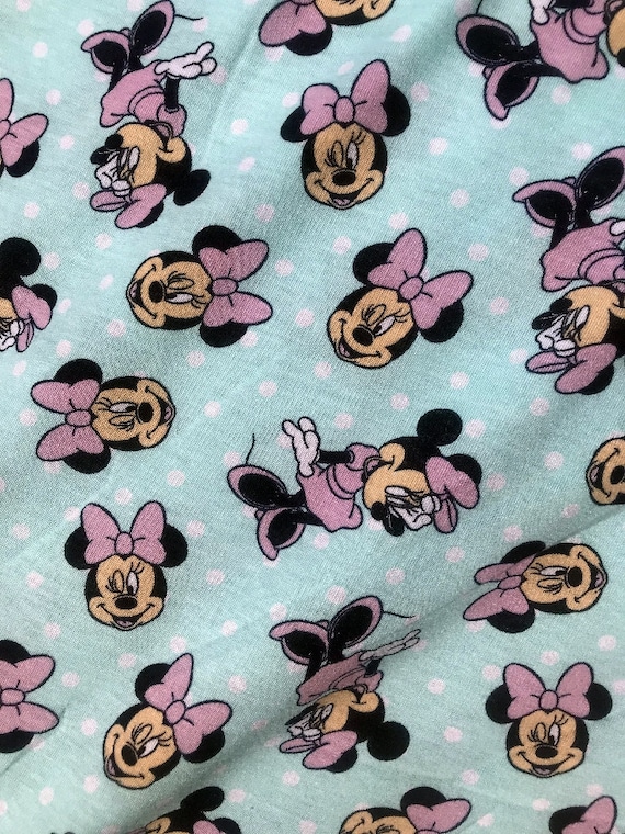 Cotton Jersey Fabric Minnie Go With The Bow 145cm