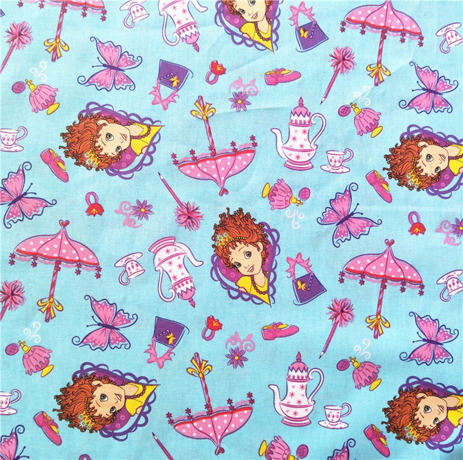 Pretty Fancy Nancy pattern sewing Cotton fabric 48110 cm 1/2 Etsy