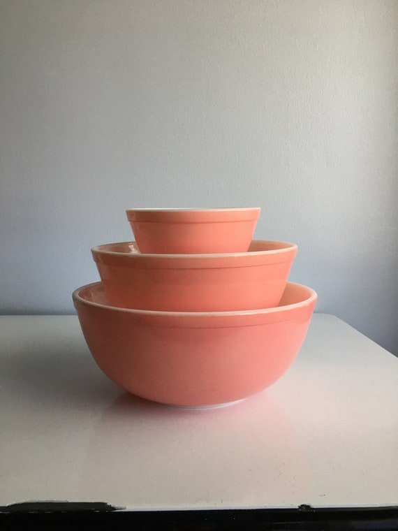 Vintage Pyrex Pink Mixing Bowls, New in Box Pyrex, New in Box Pyrex Pink Nesting  Bowls Please Read -  Sweden