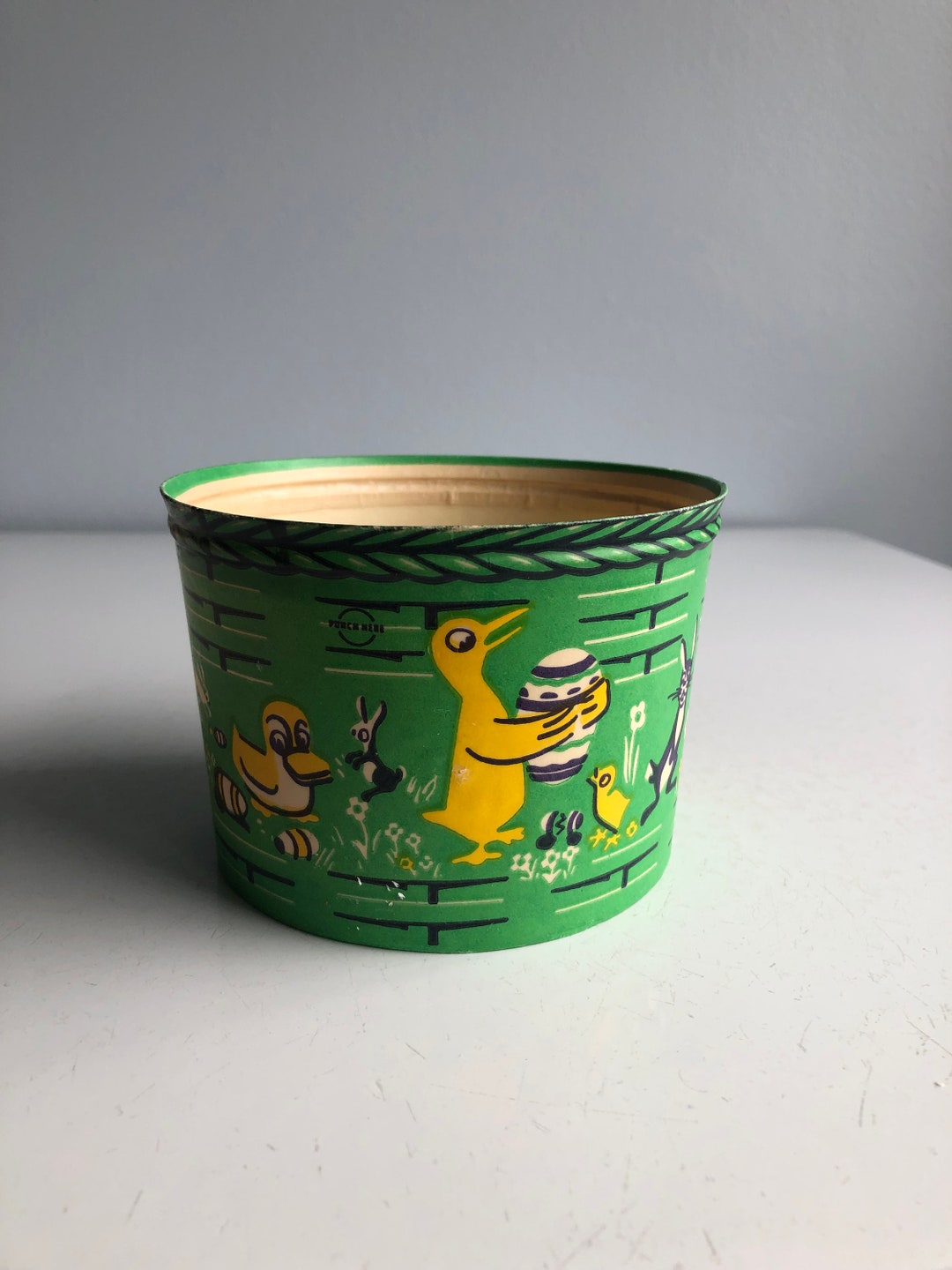 Vintage Easter Cottage Cheese Container Easter Bunny Chicks Ducks - Etsy