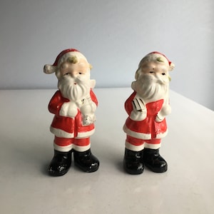 Vintage Christmas Santa Claus Salt & Pepper Shakers Japan Holiday