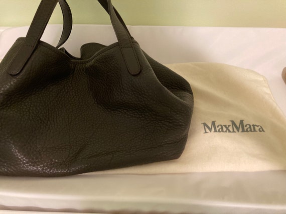 Vintage Max Mara Bag Purse Brown Leather - image 9