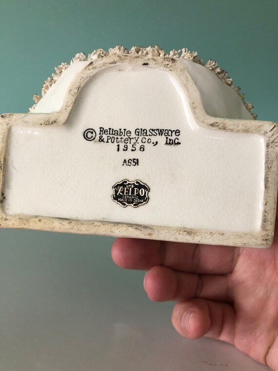 Vintage RELPO Valentine's Day Girl Planter 1956 Made in Japan RARE