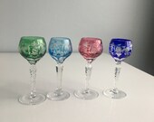 Vintage Nachtmann Traube Wine Glasses West Germany Set of 4