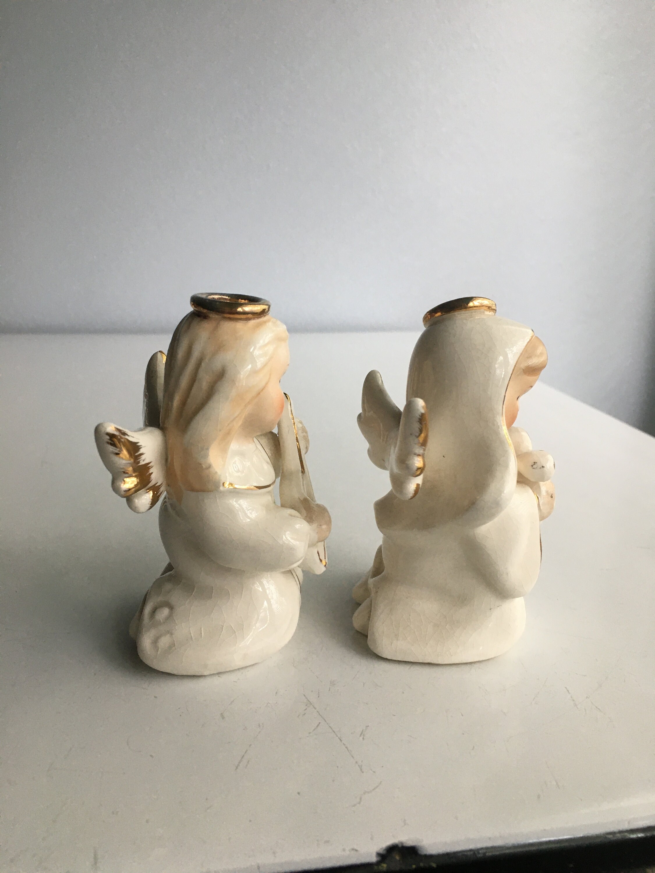 ビンテージ人形音楽家ギターブタ置物インテリア工芸品A3445