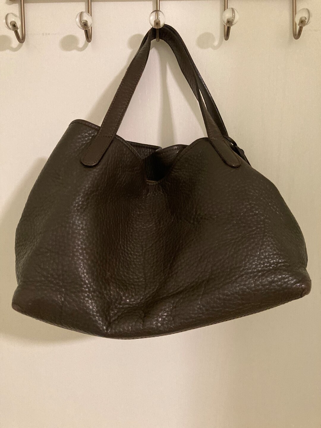 Vintage Max Mara Bag Purse Brown Hobo Leather - Etsy