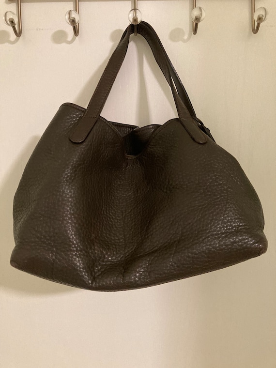 Vintage Max Mara Bag Purse Brown Leather - image 1