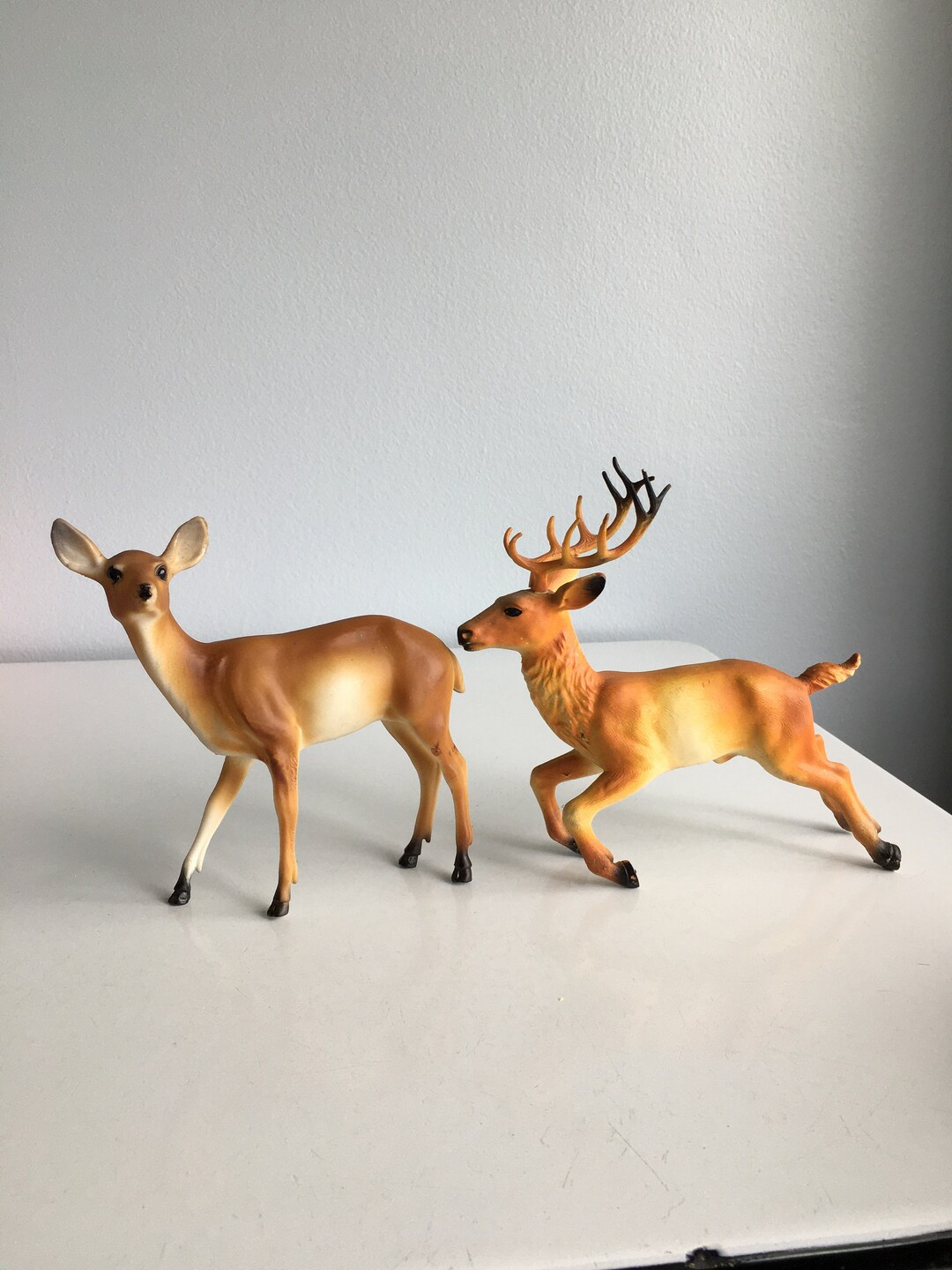 Vintage Reindeer Deer Figurines Set of 2 - Etsy