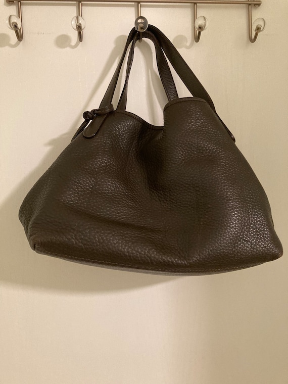 Vintage Max Mara Bag Purse Brown Leather - image 2