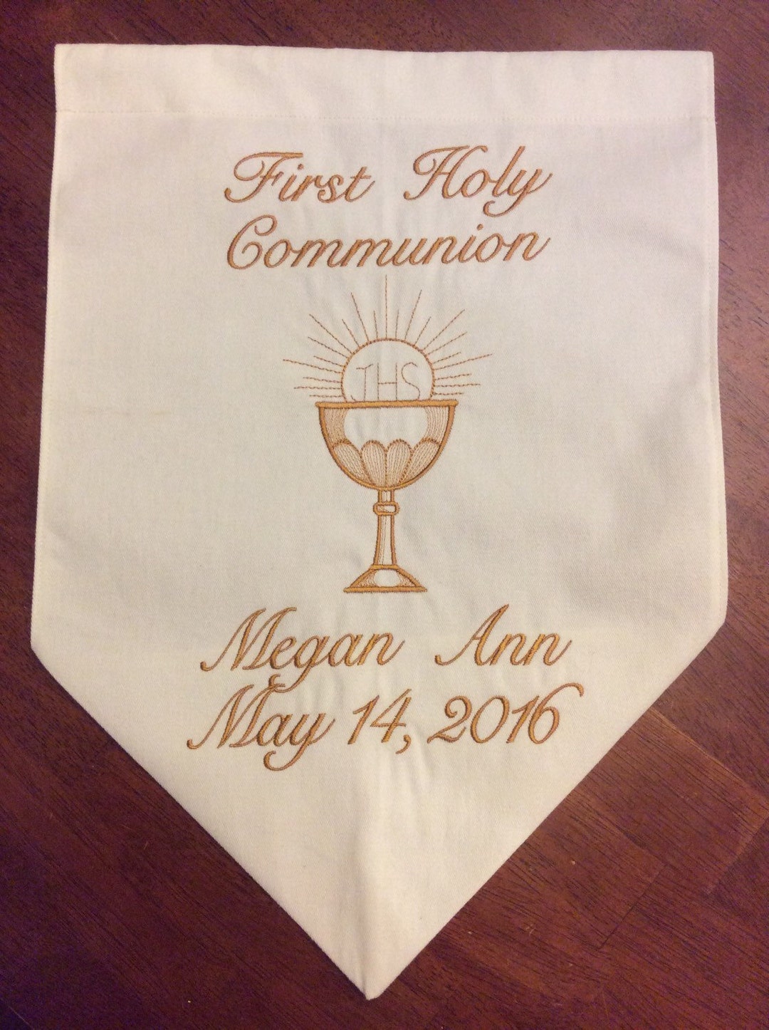 Personalized One Color First Communion Banner With Chalice Etsy