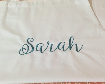 Custom Kitchen Apron with Embroidered Name