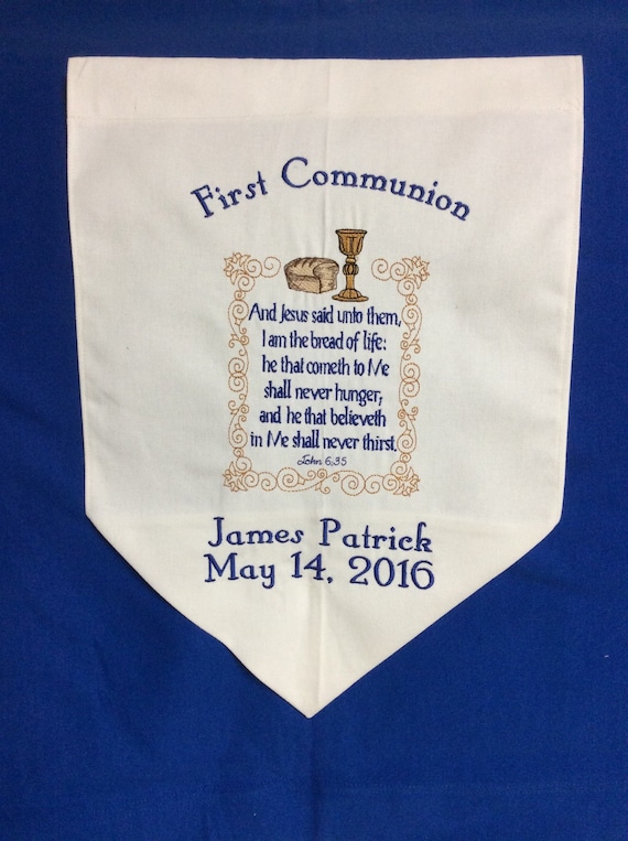 First Communion Quotes From The Bible Personalized First Communion Banner With Bible Verse From John - Etsy First Communion Quotes From The Bible Personalized First Communion Banner With Bible Verse From John - Etsy