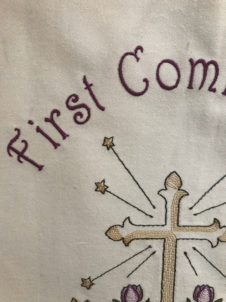 Personalized First Communion Banner With Cross and Stars - Etsy