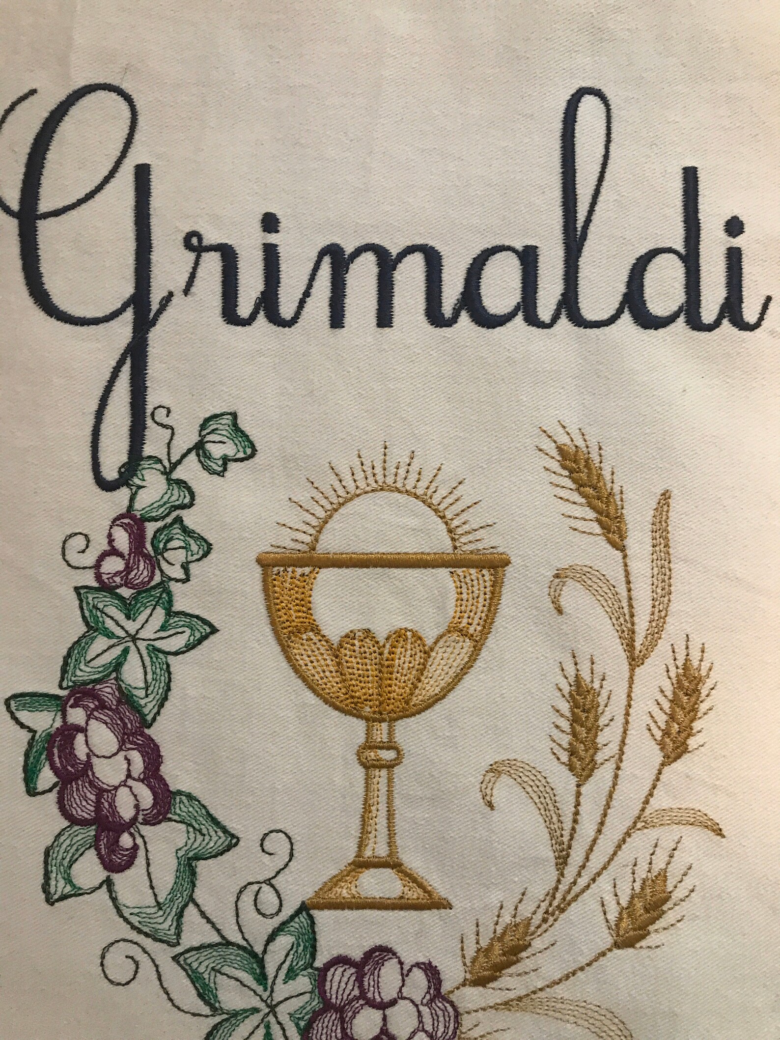 Personalized First Communion Banner With Family Name Grapes - Etsy