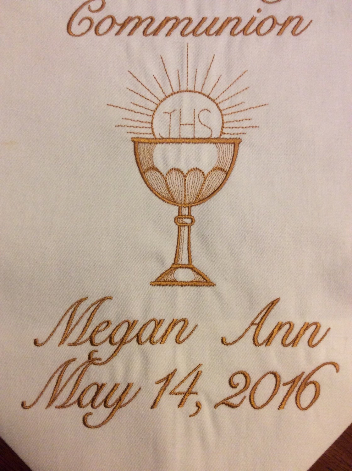 Personalized One Color First Communion Banner With Chalice Etsy