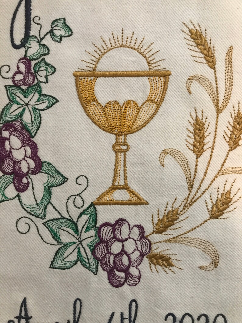 Personalized First Communion Banner With Family Name Grapes - Etsy