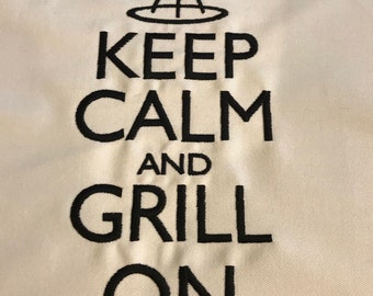 Custom Keep Calm & Grill Apron