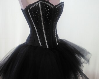 white corset and tutu set
