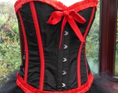 Corset dress Plus size 42 48inch ajustable steel boned shape forming heavy satin corset has steel boning the skirt is free size waist