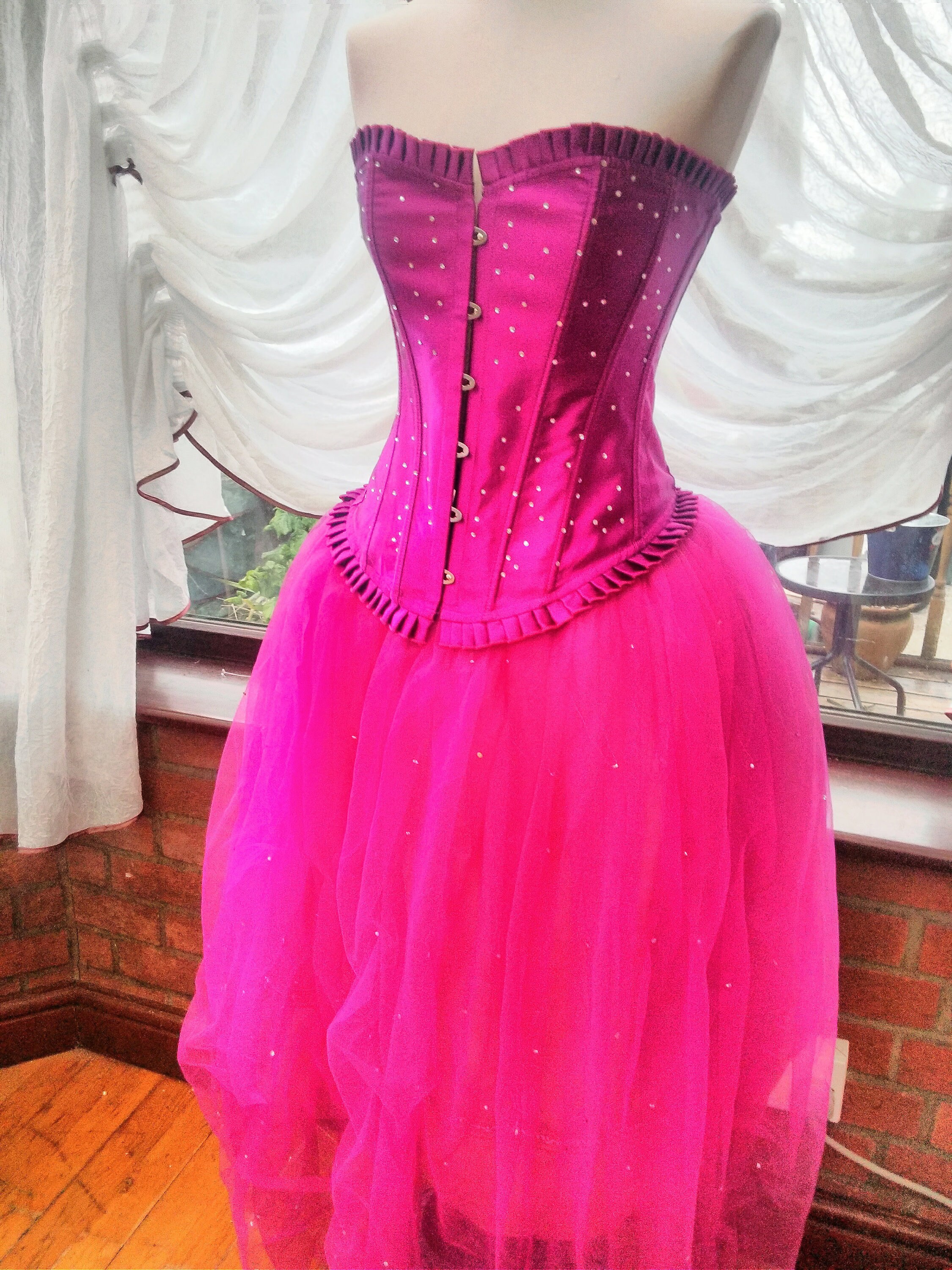 diamante net dress