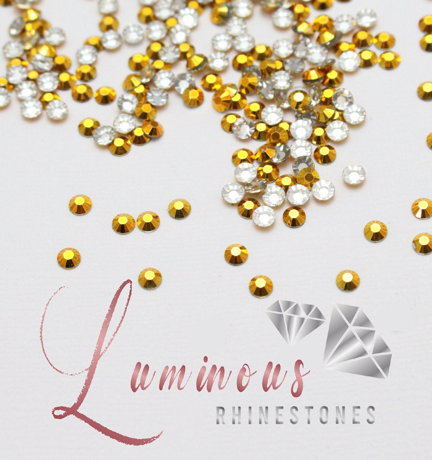 Metallic Gold Stones - 5mm Resin Rhinestones - Choose Your Quantity! - Etsy