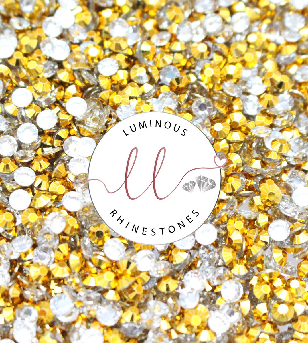 Metallic Gold Stones - 4mm Resin Rhinestones - Choose Your Quantity! - Etsy