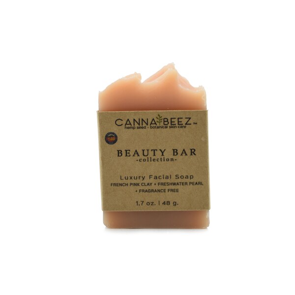 Beauty Bar Collection: French Pink Clay + Pearl + Fragrance Free CP Facial Soap; Murumuru Butter Soap; Small Batch;Handcrafted;Palm Oil Free