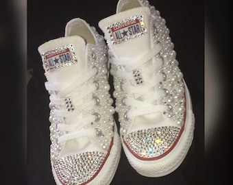 blinged out high top converse