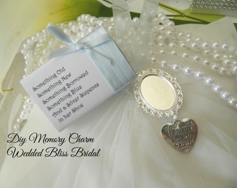 Diy Photo Oval bouquet charm - "You are always in my heart-Gift Boxed -