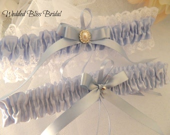 Wedding garter Set - Brides "Something Blue "