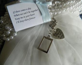 Diy Photo Retangle double sided  bouquet charm - &quot;You are always in my heart-Gift Boxed -