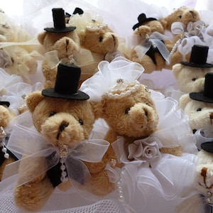 Ositos de boda para novios. Amuleto de recuerdo. SOLO OSITOS DE MARFIL. Caja de recuerdo.