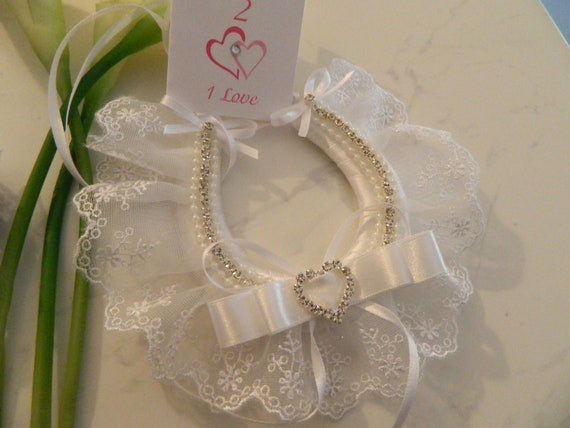 Something Blue Heart and Horseshoe Garter Charm Gift Packaged