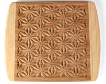 3D Asanoha - Bamboo Cutting Board - Medium - Cerebral Concepts - Mothers Day Gift - Gift for Her - Decor - Gift for Mom
