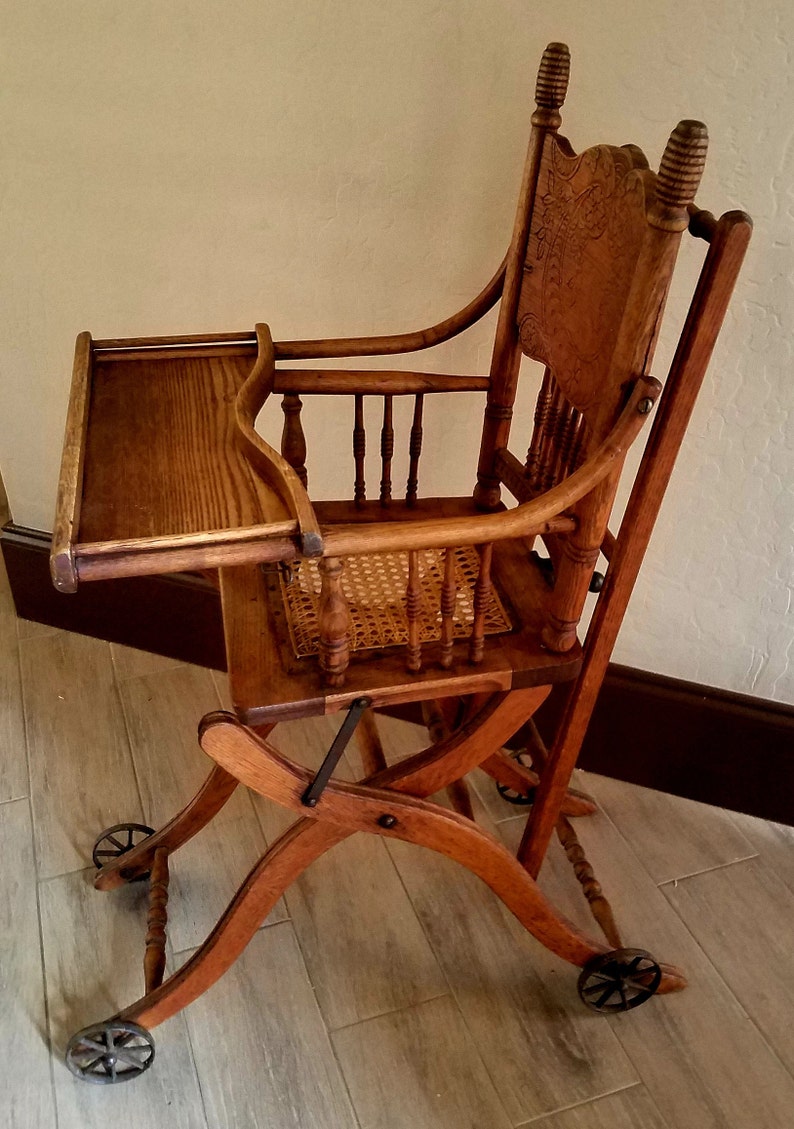 antique stroller high chair
