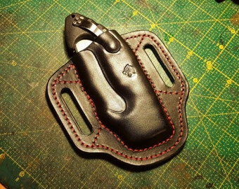 Leather pancake sheath pouch holster  for Cold Steel Spartan, SR 1  , Recon XL or Espada Large or 4 MAX